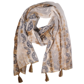Nomad Sari  - Nyári Stóla-  180x50cm - Marbella - Kávé és Arany