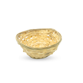 10x Kerek bambusz kosár - 17x6cm