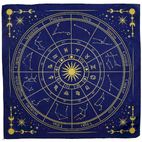 Tarot olvasó kendő - Zodiákus (75x75cm)
