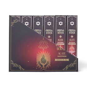 12x Vörös Achát Kristály Füstölő - Sáfrány