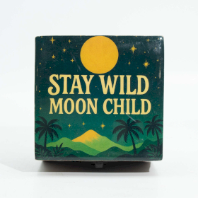 Kicsi Színes Bevonatú Fa Doboz - Stay Wild Moon Child