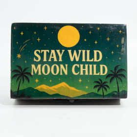 Közepes Színes Bevonatú Fa Doboz  - Stay Wild Moon Child