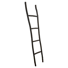 Nagy Kemu Fa Létra - 1.5m - Fekete