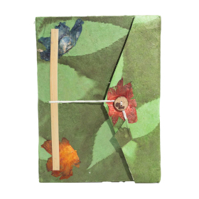 Nagy Lokta Papír Napló (21x15cm) - 45 oldal - könyvjelzővel - Zöld