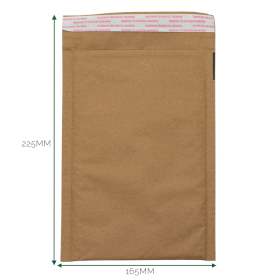 30x Kraft Méhsejt Papír Boríték (165x225+40mm)