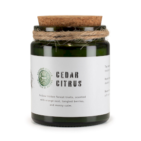 Szójagyertya fa kanóccal - Cédrus és citrus