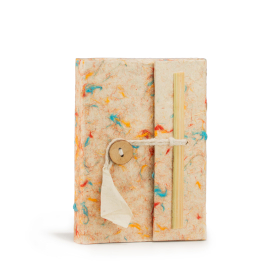 Mini Lokta Papír Napló - Színes (12x8cm) 40 oldal