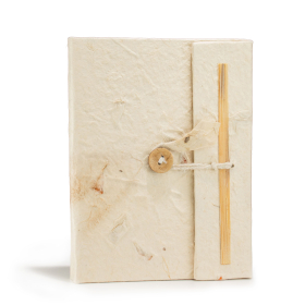 Közepes Lokta Papír Napló -  Virágmintás (15x12cm) - 45 oldal