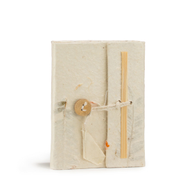 Mini Lokta Papír Napló -  Virágmintás (12x8cm) 40 oldal