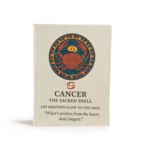 12x Közepes Lokta Papír Napló - Zodiákus (12x8cm) - 40 oldal (12 x vegyes dizájn) - kiállító dobozban