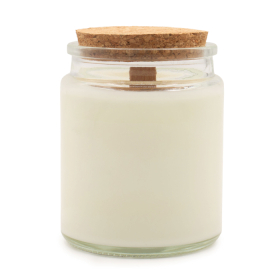 6x Szójagyertya fa kanóccal címke nélkül - Levelek