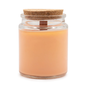 6x Szójagyertya fa kanóccal címke nélkül - Citrushéj