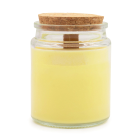 6x Szójagyertya fa kanóccal címke nélkül - Cédrus és citrus