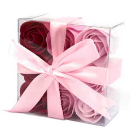 3x 9 Darab Szappanvirág Együttes- Rózsaszín Rózsák