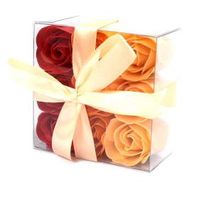 3x 9 Darab Szappanvirág Együttes- Barackszínű Rózsák