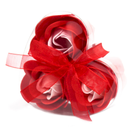 6x 3 Darab Szappanvirág Együttes - Piros Rózsák