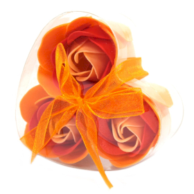 6x 3 Darab Szappanvirág Együttes - Barackszínű Rózsák